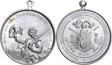 Aluminiummedaille 1898 Leipzig, Verzenden