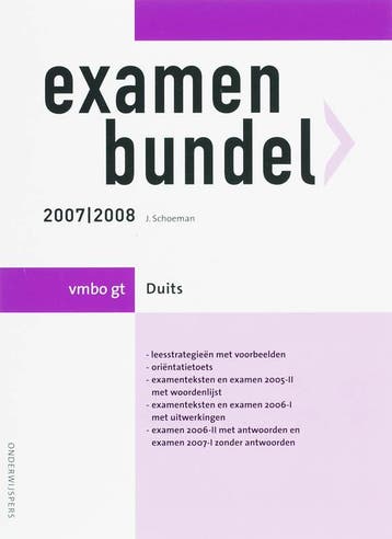 Examenbundel Duits Vmbo gt 20072008 druk 1 9789006074079, Verzenden, Zo goed als nieuw