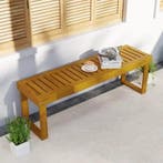 Set van 2 Houten Tuinbanken 132 cm – 300 kg, Tuin en Terras, Tuinbanken, Verzenden, Nieuw