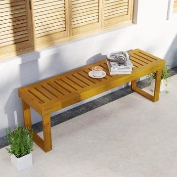 Set van 2 Houten Tuinbanken 132 cm – 300 kg, Verzenden, Nieuw