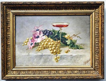École française (XIX-XX) - Le vin et les fleurs