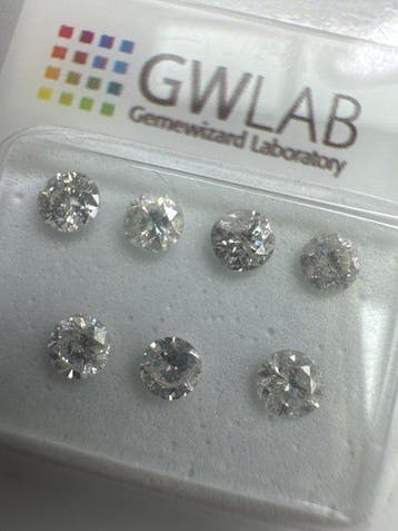 Zonder minimumprijs - 7 pcs Diamant (Natuurlijk) - 0.89 ct -, Nieuw