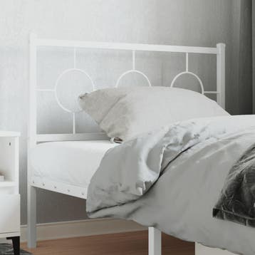 vidaXL Vervangend hoofdbord 100 cm metaal wit, Verzenden, Nieuw, Wit, Metaal