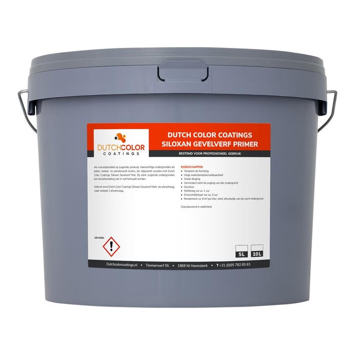 DCC Siloxan Gevelverf Primer RAL 9003 | Signaalwit 10L, Doe-het-zelf en Verbouw, Verf, Beits en Lak, Verf, Wit, Nieuw, 5 tot 10 liter