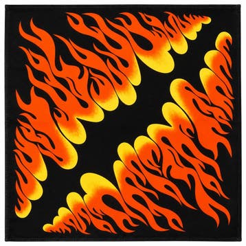 Bandana Zakdoek 55x55cm - Vlammenprint - Zwart Oranje Geel, Sieraden, Tassen en Uiterlijk, Nieuw