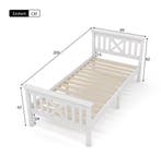 Kinderbed 90x200 massief hout met lattenbodem, Verzenden, Nieuw