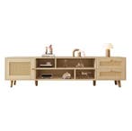 Nieuw 160 cm Rotan TV-Kast – Geschikt voor 70-inch televisie, Verzenden, 150 tot 200 cm, Nieuw, Minder dan 100 cm