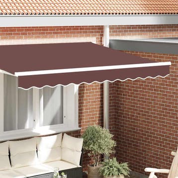 vidaXL Vervangende markies volant Bruin Streep 2,5 m, Tuin en Terras, Verzenden, Nieuw