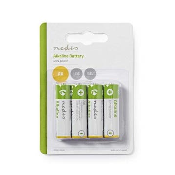 AA batterij - Nedis - 4 stuks (Alkaline, 1.5 V), Verzenden, Nieuw