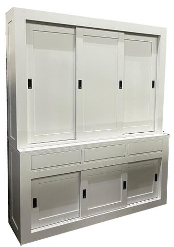 Buffetkast design wit Enschede met dichte deuren 180cm, Ophalen of Verzenden, Nieuw