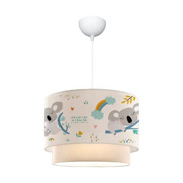 Kinder hanglamp Lurgan E27 wit met koala motief lux.pro, Verzenden, Nieuw