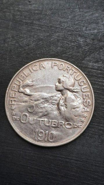 Portugal. 1 Escudo 1910 (Zonder minimumprijs)