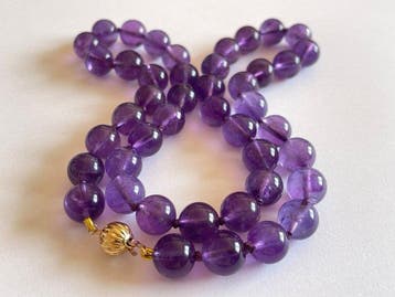 18 karaat (750) goud - 313,80 ct amethysten - Halsketting