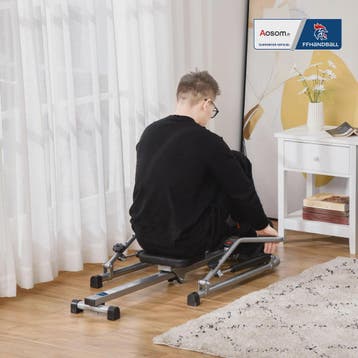 HOMCOM Opvouwbare Roeitrainer met LCD Scherm en 3 Weerstands, Verzenden, Nieuw