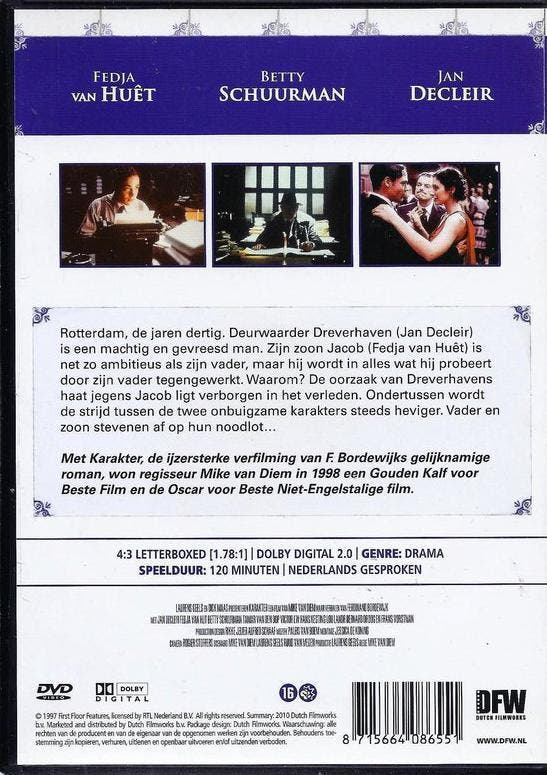 Karakter, Cd's en Dvd's, Dvd's | Drama, Drama, Verzenden