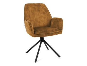 2x Roterende eetkamerstoel, Velvet, cognac, Antiek en Kunst, Kunst | Schilderijen | Klassiek