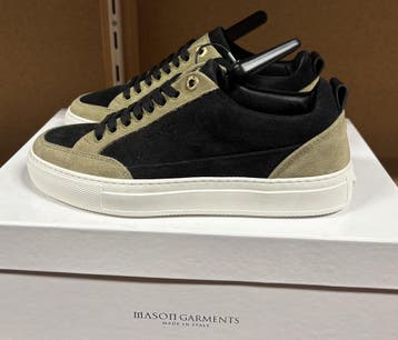 Mason Garments Tia Suede Sneakers Zwart Olijf Maat 37, Verzenden, Zwart, Nieuw, Sneakers of Gympen