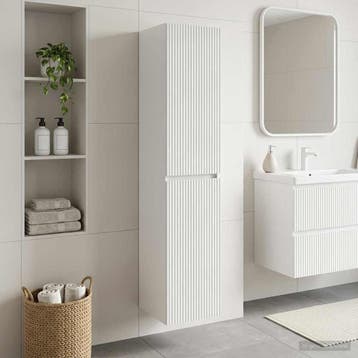 vidaXL Wand Gemonteerde Badkamerkast Hoogglans Wit 33 x 34,5, Verzenden, Nieuw