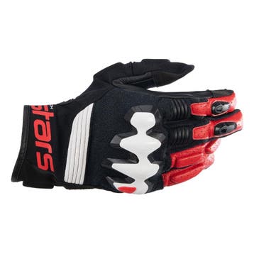 Alpinestars Halo Leren Zwart Wit Felrood Handschoenen, Nieuw met kaartje, Alpinestars, Handschoenen, Heren