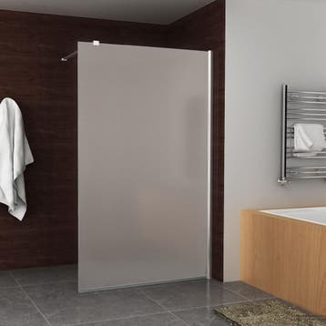 BWS Inloopdouche Davos Wit Melkglas 10 mm NANO Coating (alle, Ophalen of Verzenden, Nieuw, Chroom, Douche
