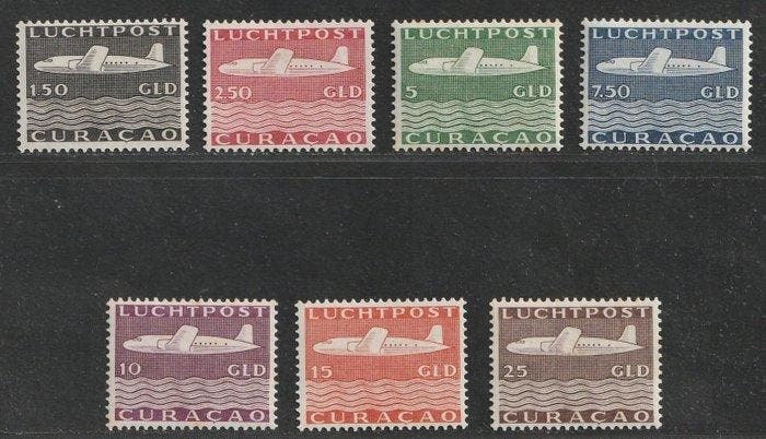 Curaçao 1947 - Hoge waarden vliegtuigserie Luchtpost - NVPH, Postzegels en Munten, Postzegels | Nederland