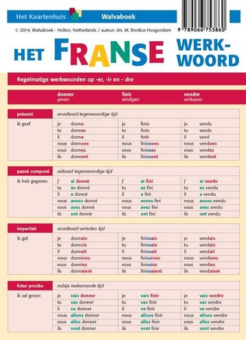 Het franse werkwoord kaart 9789066753860, Verzenden, Zo goed als nieuw