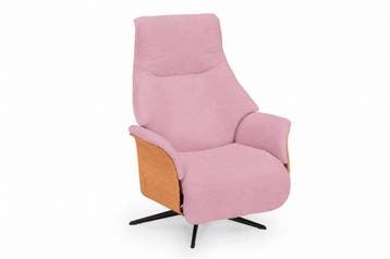 Relaxfauteuil Dokkum - relaxfauteuils - Roze, Nieuw, Stof