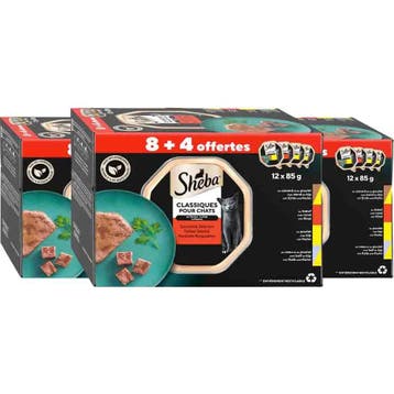 3x Sheba Kattenvoer Nat Classic Traiteur Paté Selectie Mu.., Dieren en Toebehoren, Dierenvoeding, Verzenden, Kat