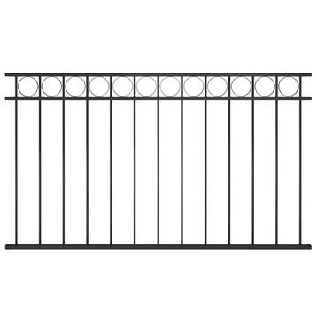 vidaXL Schuttingpaneel ASSEN staal 163x80 cm zwart, Verzenden, Nieuw, IJzer, Minder dan 1 meter