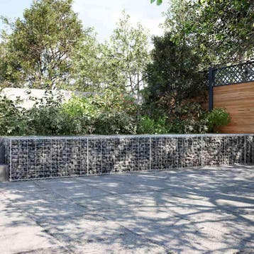 vidaXL Schanskorf 500x100x50 cm gegalvaniseerd ijzer, Tuin en Terras, Verzenden, Nieuw, Metaal