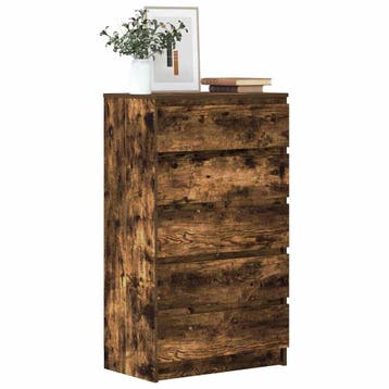 vidaXL Ladekast 60x36x103 cm bewerkt hout gerookt, Minder dan 50 cm, Verzenden, 100 tot 150 cm, Nieuw