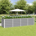 vidaXL Plantenbak Lichtgrijs 320 x 80 x 75 cm Staal, Tuin en Terras, Bloembakken en Plantenbakken, Verzenden, Nieuw, Metaal, 60 tot 100 cm