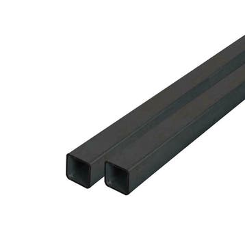 Zwarte koker  25 mm mat max 3m - op maat gezaagd, Verzenden, Nieuw