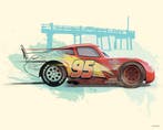 Kunstdruk Cars - Lightning McQueen - 50x40cm, Verzenden, Nieuw