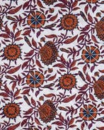 Gewatteerde Quilt Bloemen Cognac, Nieuw, Bruin