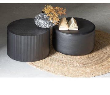 WOOOD Sanne Bijzettafel - Mdf - Zwart - 40x60x60 -  –, Verzenden, Nieuw