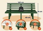 Tuinbank Orchidea Groen 145x49x74cm (Tuinbanken-Tuinsets), Tuin en Terras, Verzenden, Nieuw