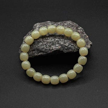 Premium Hetian nefrietjade armband – Geelgroene edelsteen,