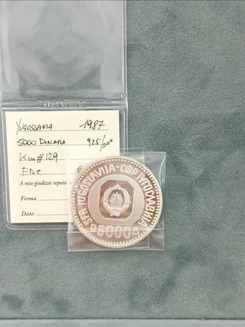 Joegoslavië. 5000 Dinars 1987 / 200th Anniversary of the