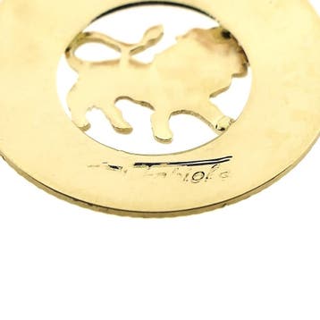 Fabiola gouden sterrenbeeld hanger; Leeuw (Hanger of bedel), Ophalen of Verzenden, Gebruikt, Goud, Overige merken