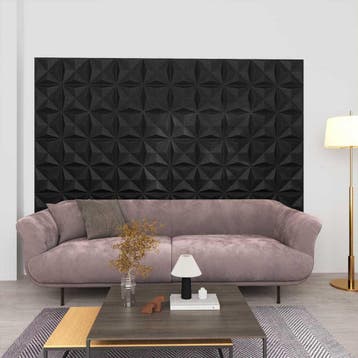 vidaXL Wandpanelen 48 st 50 x 50 cm Origami Zwart XPS Schuim, Verzenden, Nieuw