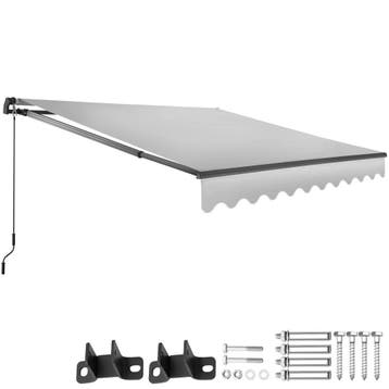 Zonnescherm Ornella met wandhouder - 250 x 200 cm, lichtgrij, Verzenden, Nieuw