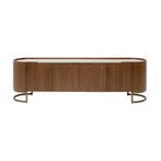 *WOONWINKEL* Kare Design Giorgio Ovaal Tv-meubel Walnoot En, Verzenden, Nieuw