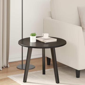 vidaXL Tafelblad Ø 50 x 1,5 cm Rond Bewerkt hout Zwart, Verzenden, Nieuw