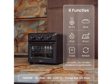 Safecourt 6-in-1 Airfyer oven - 100% PFAS-vrij - 6, Verzenden, Nieuw