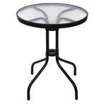 Bistro Tafel 60cm Zwart Staal | Weerbestendig | Laatste S..., Ophalen of Verzenden, Nieuw, Rond, Metaal
