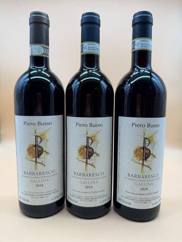 2018 , 2019 & 2020 Piero Busso, Gallina - Barbaresco,, Nieuw