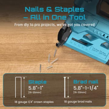 Accu Nagel- en Tackermachine 18V - Krachtig, Draadloos & Com, Doe-het-zelf en Verbouw, Gereedschap | Handgereedschap, Verzenden