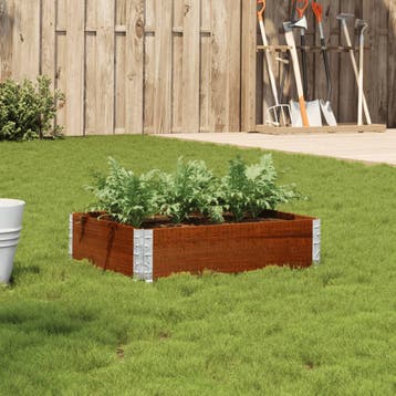 vidaXL Plantenbak 80x60 cm massief grenenhout bruin, Verzenden, Nieuw, Hout