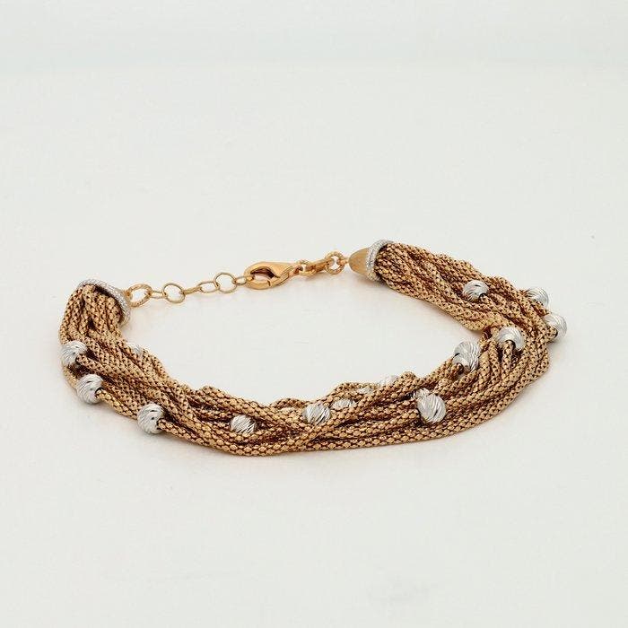 Armband - 18 karaat Roségoud, Witgoud, Sieraden, Tassen en Uiterlijk, Armbanden